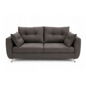 Sofá 2 Cuerpos Premium Capitoné – Gris Grafito
