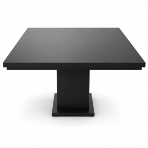 Mesa de Comedor Pedestal Negra – Diseño Moderno