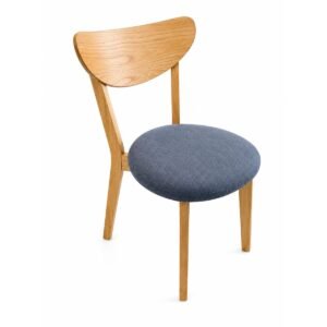 Silla Nórdica de Madera con Asiento Tapizado